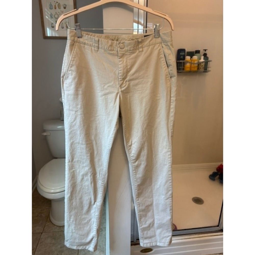 Bonobos Slim Fit Chino Pants Men's 33x32 Light Khaki Beige Stretch Cotton Casual